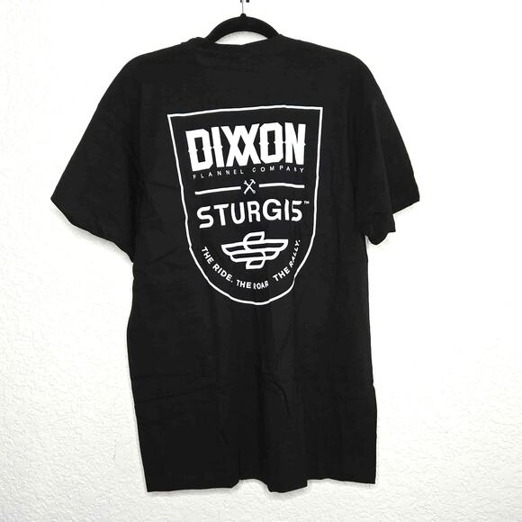 Dixxon Flannel Co. Ride Roar Rally Badge Crewneck T-shirt Size L NWT Sturgis - Picture 2 of 5
